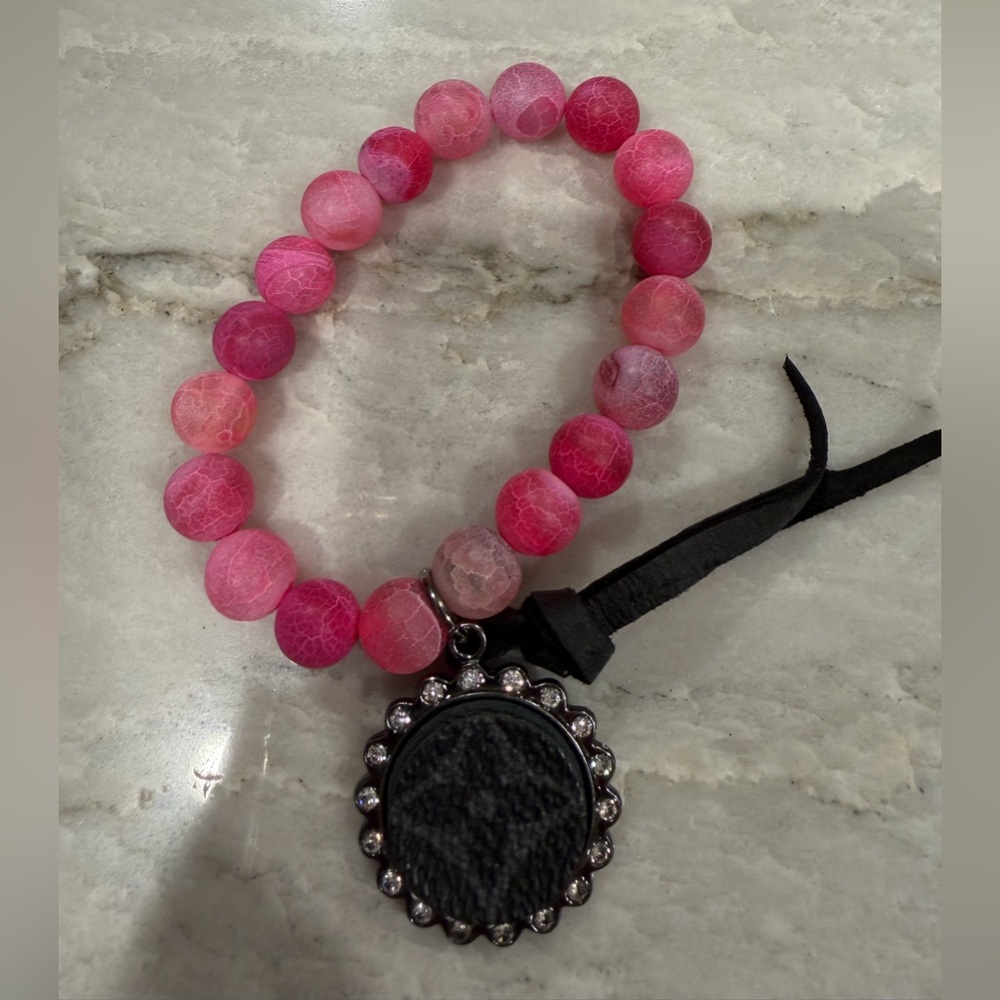 Elegant Pink Beaded Bracelet